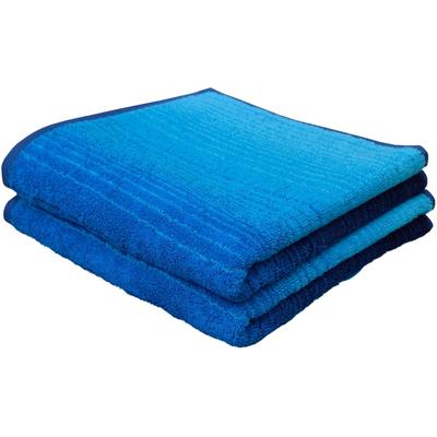Handtücher DYCKHOFF "Colori", blau, B:50cm L:100cm, Walkfrottee, Obermaterial: 100% Baumwolle, Handtücher, 2x Handtücher, aus 100% Bio Baumwolle, 450 g/m²