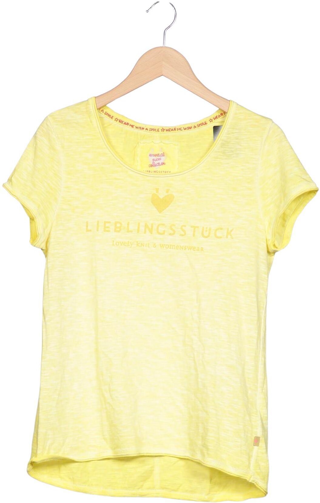 Lieblingsstück Damen T-Shirt, Gelb, Gr. M, Baumwolle - Second Hand
