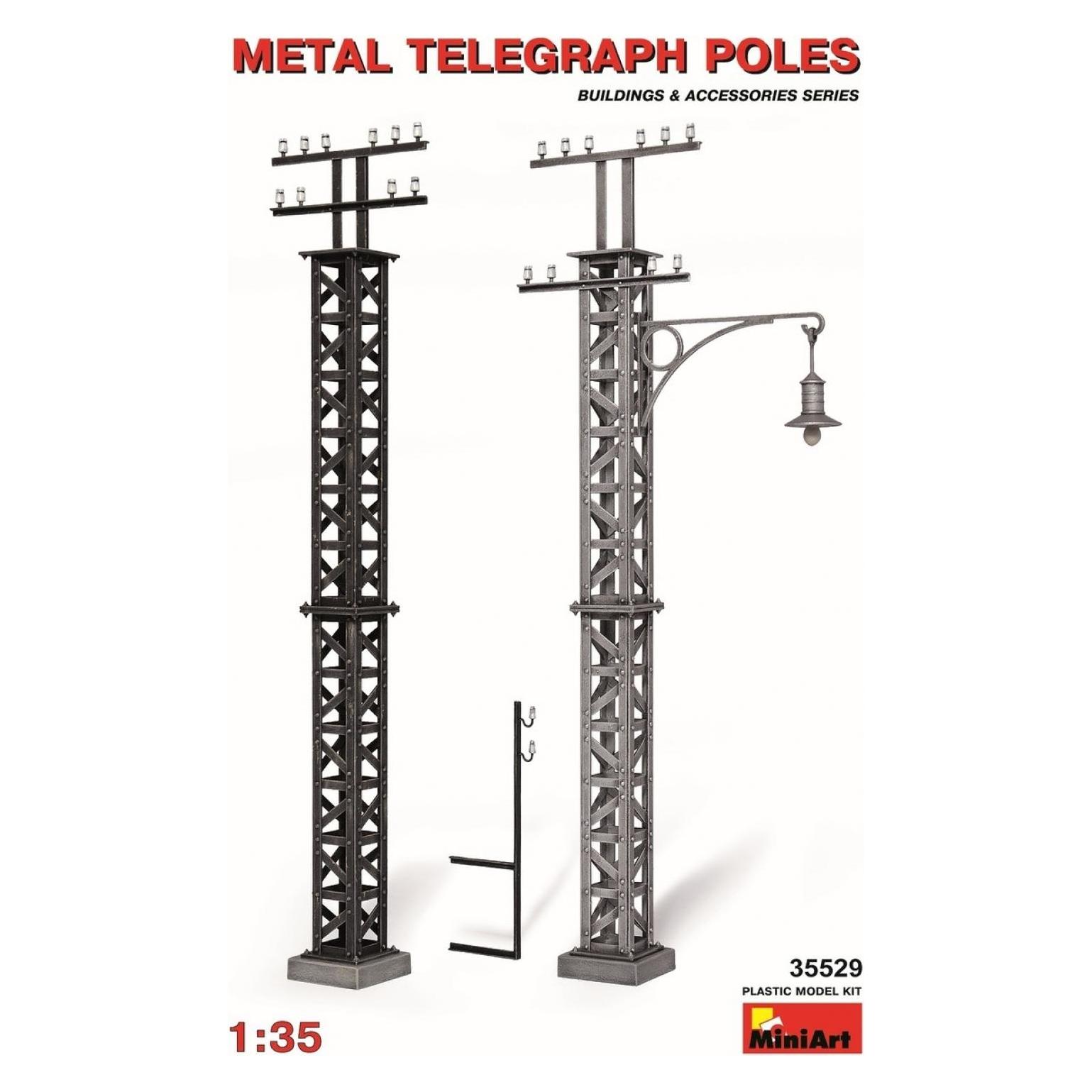 Mini art Telegraphenmasten aus Metall (35529)