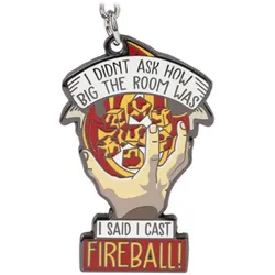Crit Stones I Cast Fireball Keychain