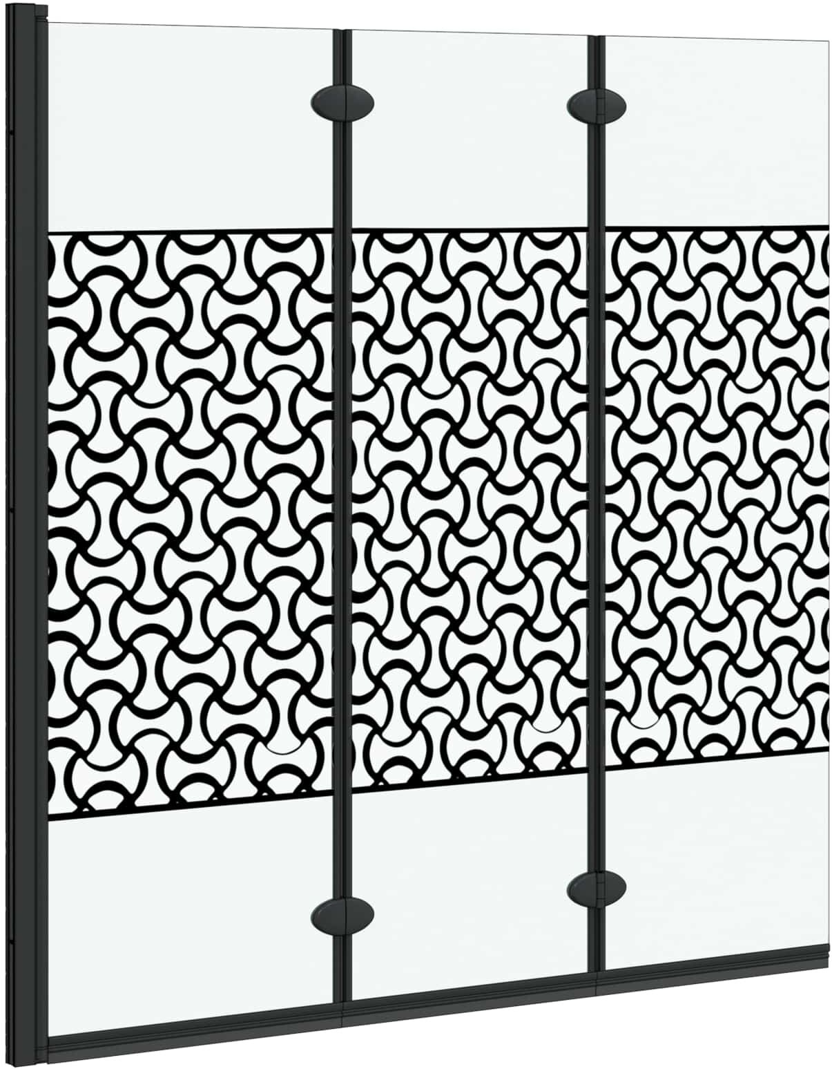 vidaXL Enceinte de Douche Noir et Transparent 130 x 130 cm