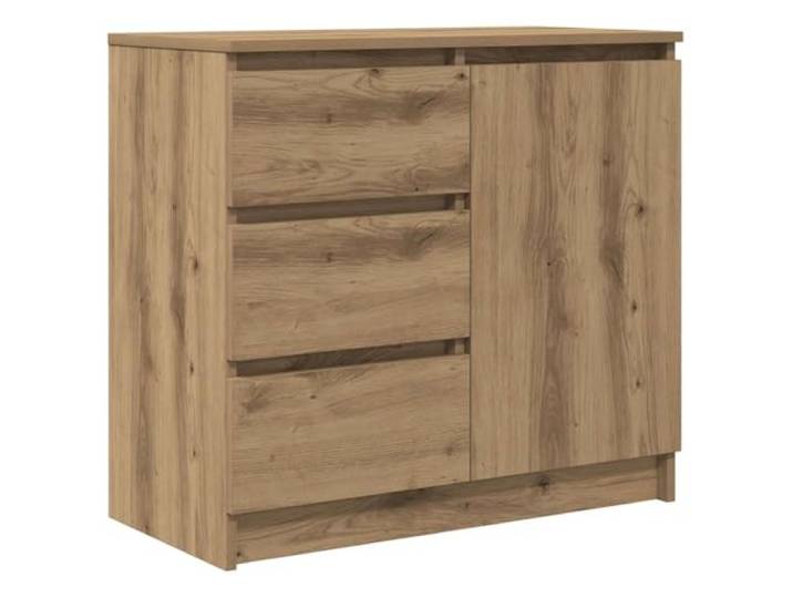 GFMGUEMV Sideboard mit Schublade Artisan-Eiche 71x35x65 cm Holzwerkstoff Tür und 3 Schubladen, Einlegeboden, flexible Montage links oder rechts, pflegeleichte Oberfläche, vielseitig nutzbar
