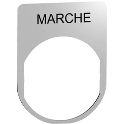 Schneider Electric ZBYM2103 Schildträger 30x40mm, mit Beschriftung MARCHE, für Harmony 22mm, aus Metall  - 10 Stück