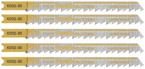 Kwb 620235 Stichsägeblätter, Holzbearbeitung, HCS, Universalschaft, Profi-Pack, 5 x mittel 5St.
