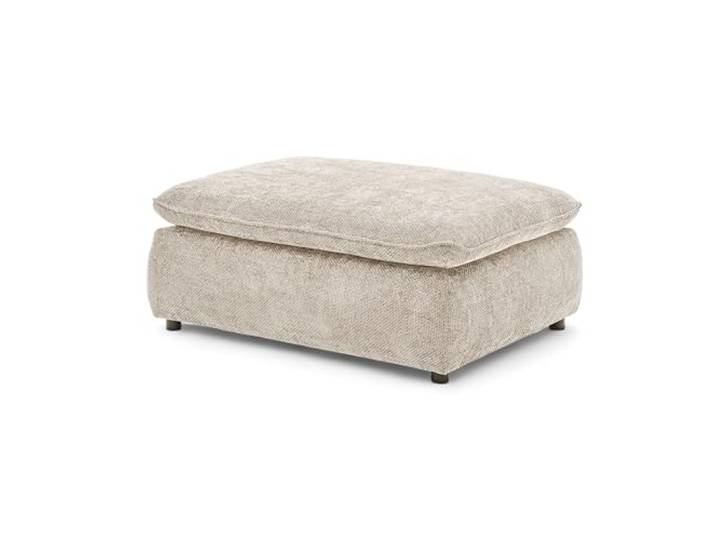 Polsterhocker Fußhocker 120 x 88 cm, Sitzhöhe 42 cm, rechteckig, pflegeleichter Stoffbezug, passend zum Big Sofa, Modell Vince, Beige