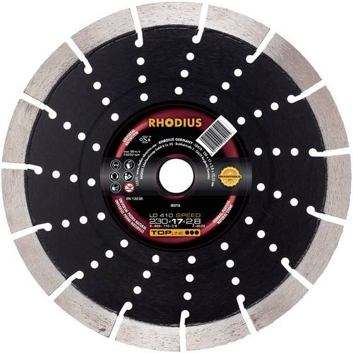Rhodius 303716 LD410 SPEED Diamanttrennscheibe Durchmesser 230mm Bohrungs-Ø 22.23mm Naturstein 1St.