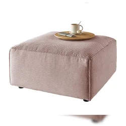 KAWOLA Hocker RANI Polsterhocker Cord rosa