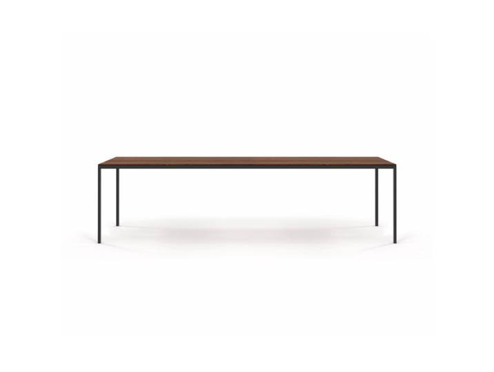Willisau Dino Esstisch Massivholz - Nussbaum geölt - Metall schwarz pulverbeschichtet - 180 Modern, Natur, Zeitlos
