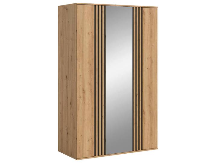Livetastic Drehtürenschrank, Anthrazit, Eiche Artisan, Holzoptik, 2 Fächer, 120x192x56 cm, Schlafzimmer, Kleiderschränke, Drehtürenschränke