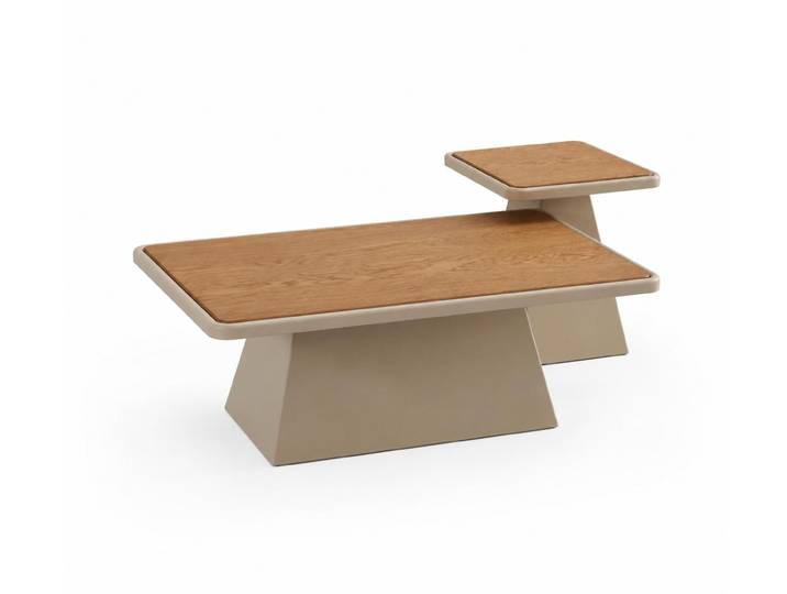 JVmoebel Satztisch Couchtisch Minimalismus Beige Modern Rechteckig Geometrisch Vielseitig, Made in Europa