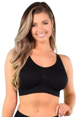 Plus Size Women's Adjustable Strap Seamless Bra by Rhonda Shear in Black (Size 1X)