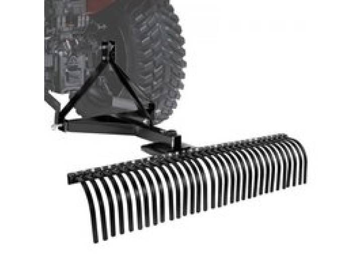 VEVOR Vertikutierer, 1525 mm Arbeitsbreite, Rasentraktor Rechen mit 32 robusten Stahlzinken, Traktor-kompatibler Dreipunkt-Gartenrechen, Rasenlüfter ideal für Bodenbearbeitung & Rasenpflege