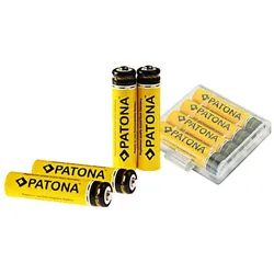 PATONA 4x Akku für Micro AAA LR3 LR03 900mAh inkl. Box