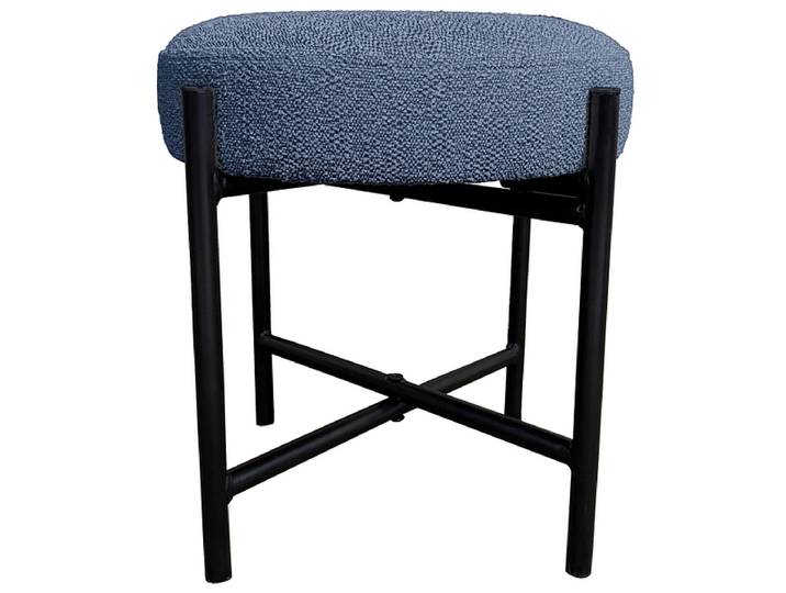 Hocker KEIRA 40x40x40cm stoff blau