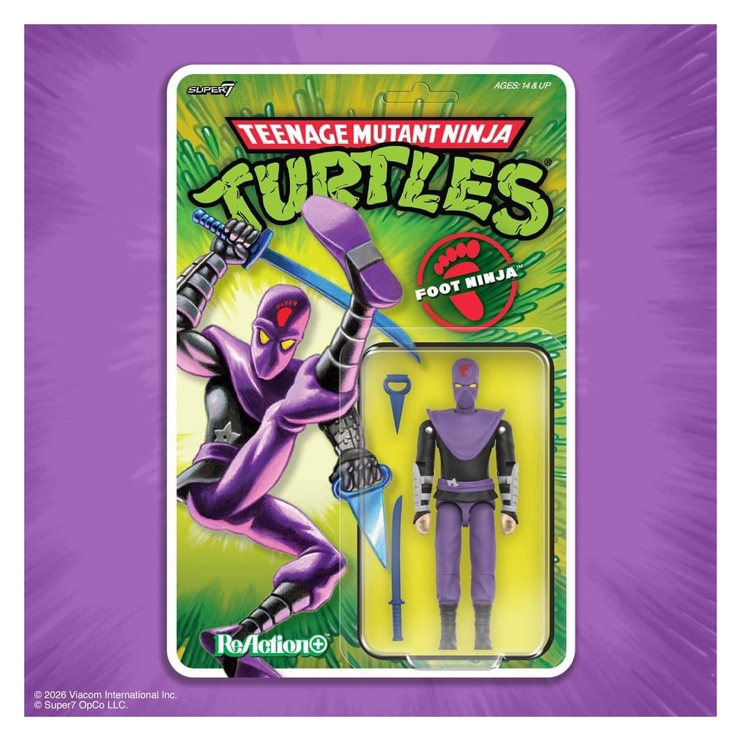 Super7 Teenage Mutant Ninja Turtles ReAction+ figurine Wave 01 Foot Ninja (SUP7-OR-TMNT-10715)