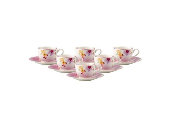 Villeroy & Boch Tasse Mariefleur Basic Espressotassen mit Untertassen, 12-tlg., Porzellan