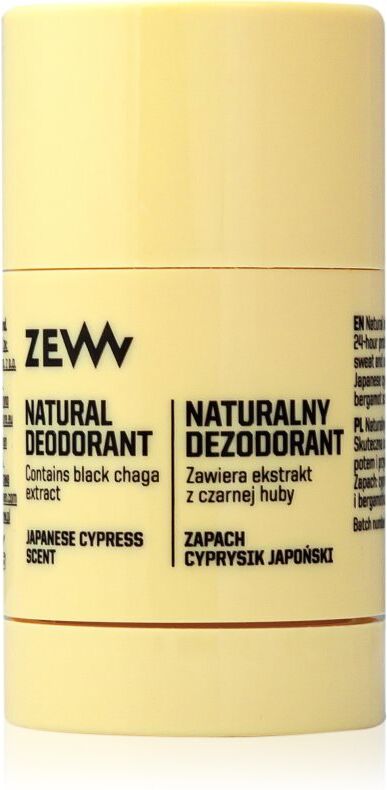 Zew For Men DEODORANT natural with black chaga, Japanese cypress déodorant en stick 80 ml