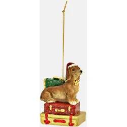 Hänger Hund mit Geschenk bunt