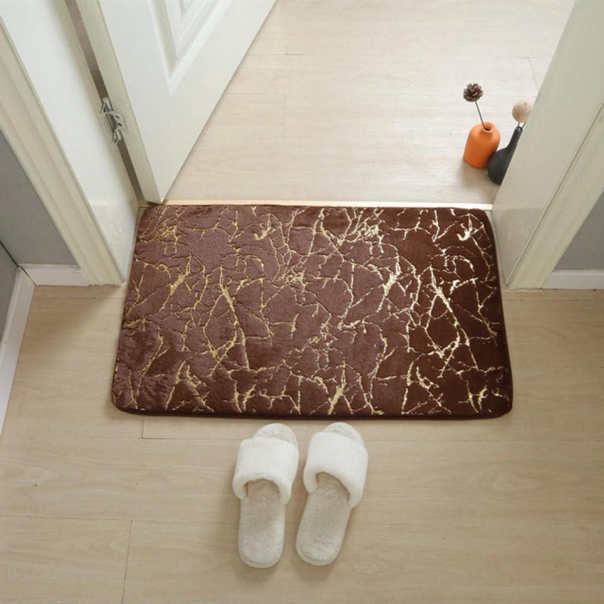 Badmat Set met Koffie Print voor Badkamer Decoratie, 50 x 80 cm