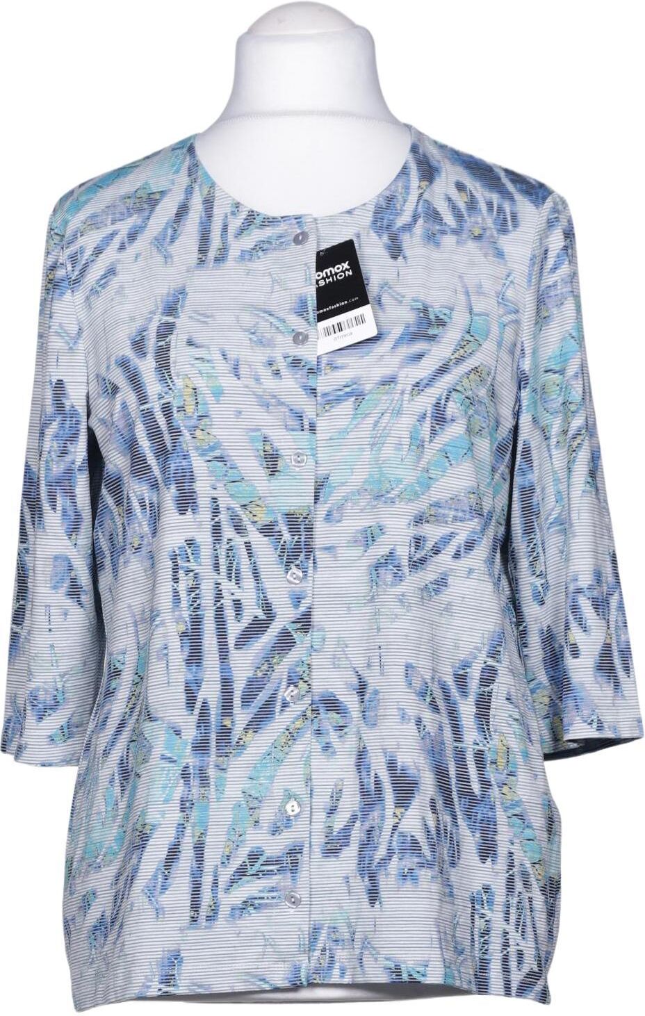 Atelier Goldner Schnitt Damen Bluse, Hellblau, Kurz-Gr. EU 21, Viskose / Elasthan / Synthetik - Second Hand
