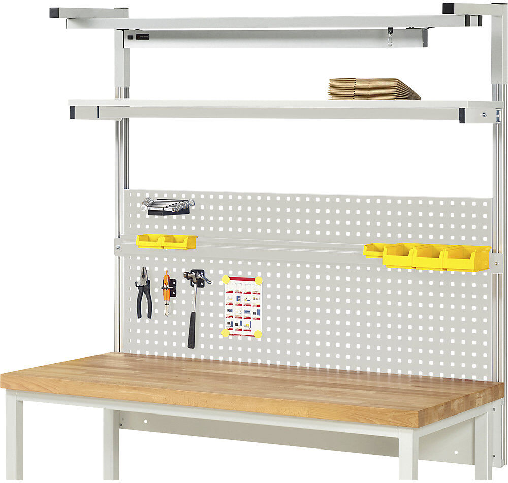 System-Aufbau-Komplettset 4, für Werkbank, Breite 1500 mm RAU