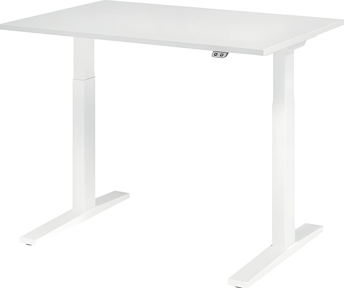 Sitz-Steh-Schreibtisch XMKA12, 1200 x 800 x 700-1200 mm, weiß/weiß