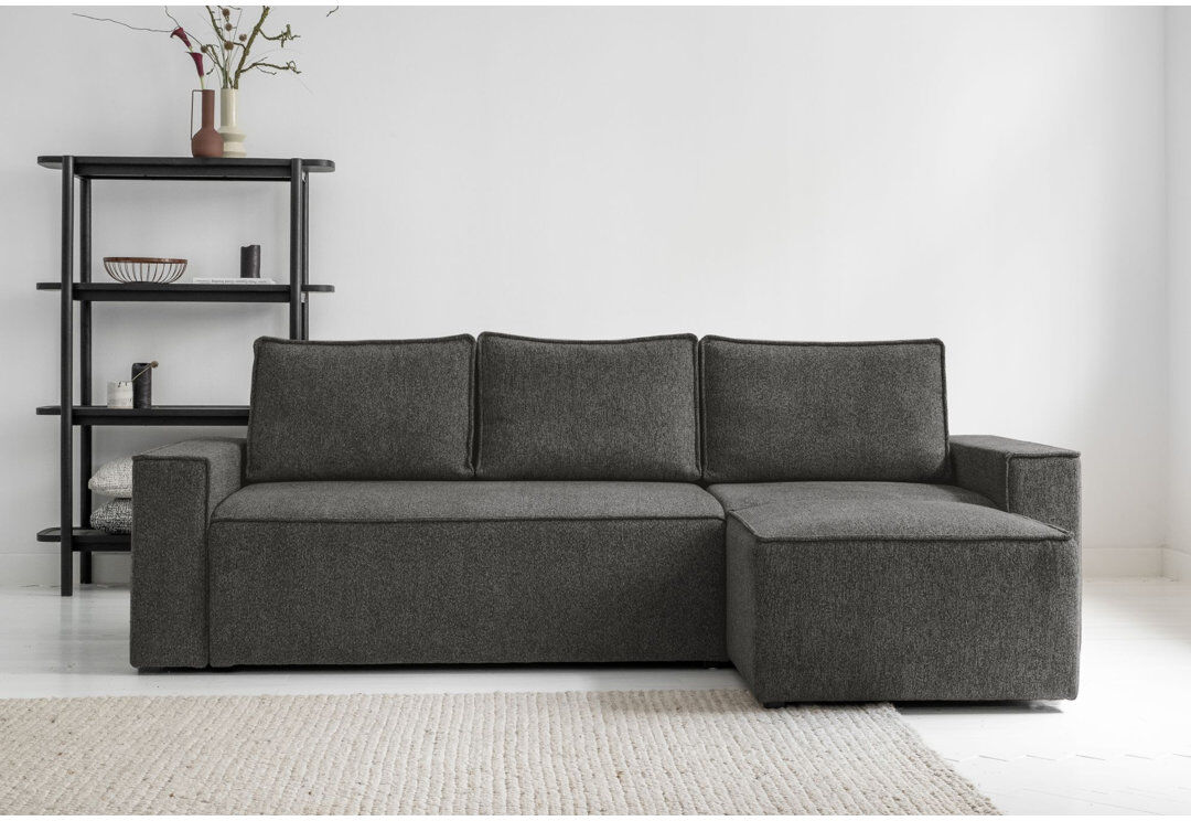 MiuForm Brave Dave 4 Seater Corner Sofa Dark Grey 87cm H X 250cm W X 156cm D