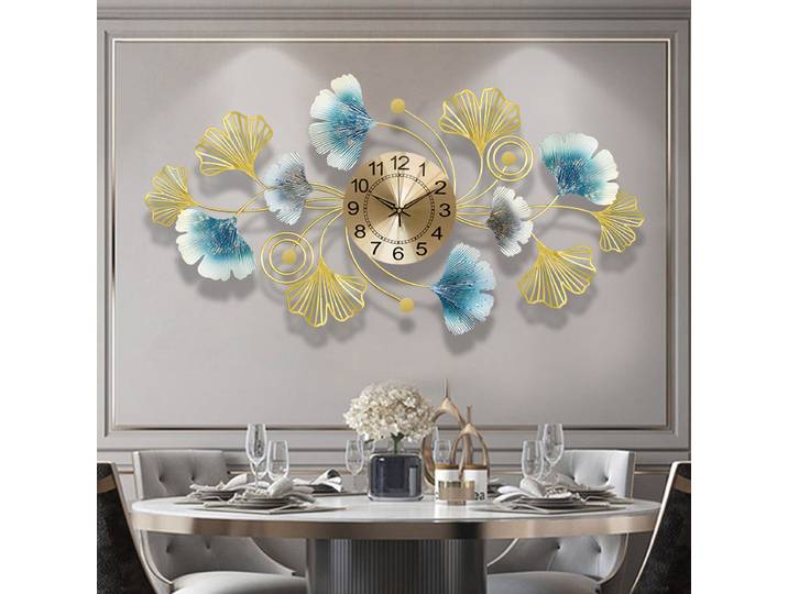 Horloge murale créative simple en métal, grandes horloges muettes, décoration intérieure minimaliste moderne, art mural de salon de luxe, suspension murale d'entrée