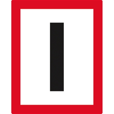 Schild Brandmauer, Alu, 200x250 mm