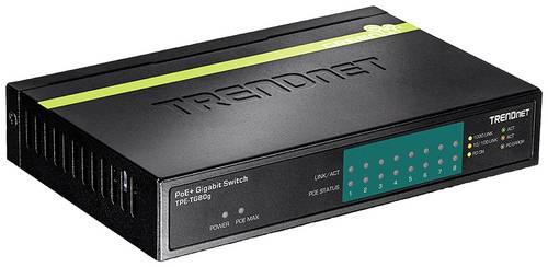 TRENDnet Switch 8-Port Gbit PoE+ 123W GREENnet Metall Multimedia-Technik Switche