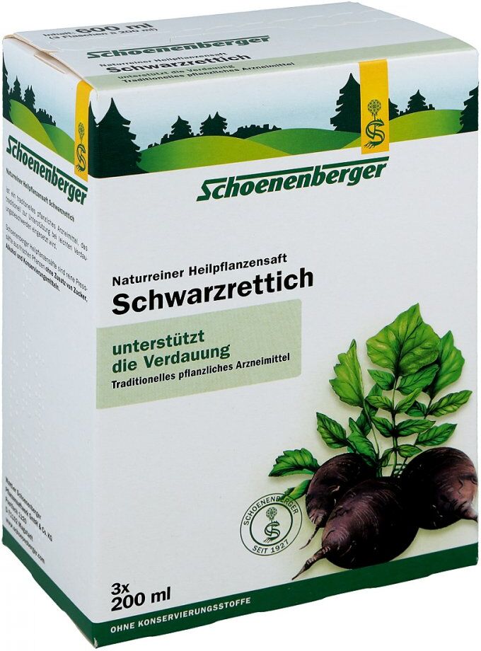 Schoenenberger Naturreiner Heilpflanzensaft Schwarzrettich