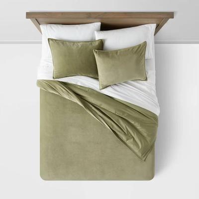 All Categories Goods Full Queen Velvet Duvet Cover & Sham Set Green Threshold, Elegant Cotton Velvet Bedding, Soft Comfort Full Queen Velvet Duvet Cover & Sham Set Green Threshold, Elegant Cotton Velvet Bedding, Soft Comfort