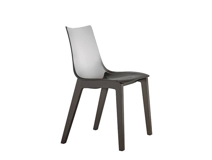 Chaise transparente design avec pieds bois wenge - NATURAL ZEBRA