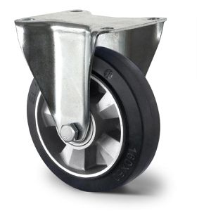 CASCOO Schwerlastrolle Serie BAF4, Bockrolle, 160mm Ø, Gummi, Tragkraft 400kg