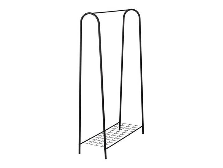 Portant a vetements avec surface de stockage 144 5 x 89 x 32 5 cm noir