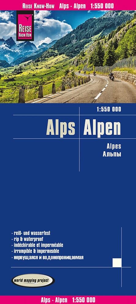 Reise Know-How Carte routière - Alpes   Reise Know How