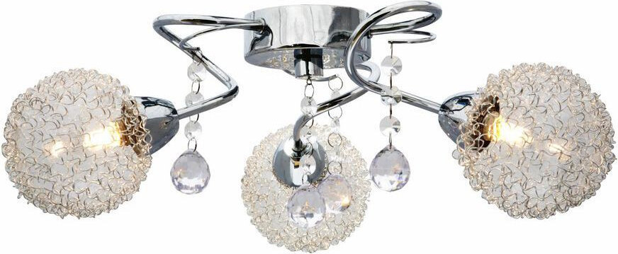 Reality Vesna Chrome plafondlamp, 3x G9, metaal, B: 44 cm, D: 44 cm, H: 15 cm