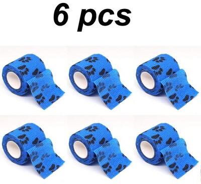 Uplift Picks PawShield Self Adhesive Dog Leg Wraps For Outdoor Paw Protection blue 6 Pcs 5cm X 4.5m