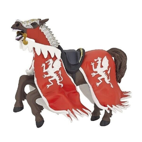 Papo 39388 Paard van de Drakenkoning, rood, 11 cm