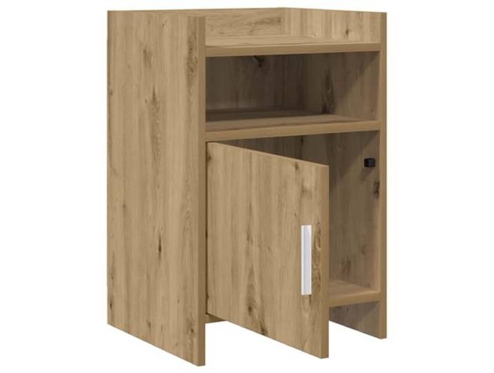 KTHLBRH Nachttische 2 Stück Eiche Handwerk 40 x 36 x 60 cm Technisches Holz, Griffe aus Metall, praktisches Regal, leicht zu reinigen, für Schlafzimmer