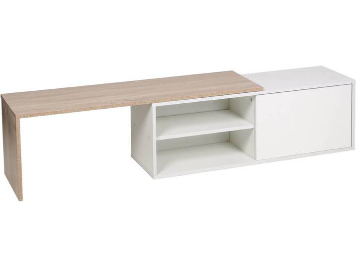 Table basse Melinda - Blanc/Chêne