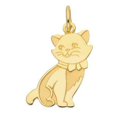 Kettenanhänger ADELIA´S "333 Gold Anhänger Katze", gold, Schmuckanhänger, Damen, Gold, Kettenanhänger, Goldschmuck für Damen