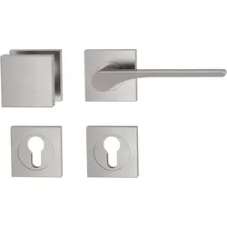 Griffwerk Wechselgarnitur LEAF LIGHT SIEGER DESIGN eckig - DIN Rechts Samtgrau