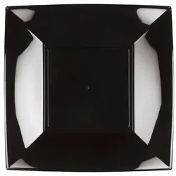 MONOUSO - Wiederverwendbare Robuste Teller Flach Schwarz "Nice" PP 18cm (300 Stück)