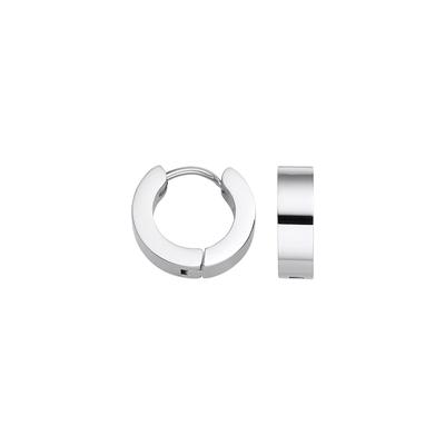 Paar Creolen FIRETTI "Schmuck Geschenk Edelstahl Ohrschmuck Ohrringe" Gr. 13, silber (edelstahlfarben), Ohrringe, Damen, 13, Edelstahl