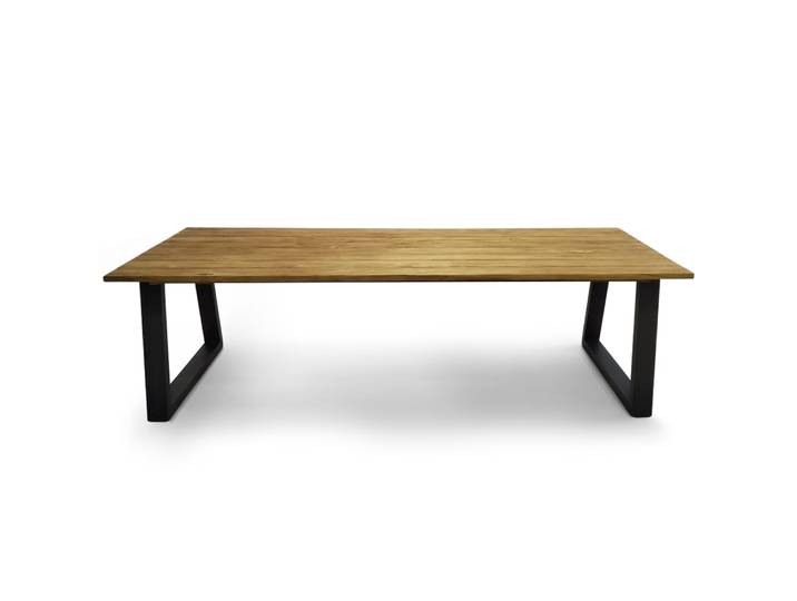 CLEMENTO Darlington Gartentisch 260x100 cm Aluminium/Teak