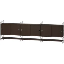 Sideboard wandmontage mit Regalböden Dunkelbraun Dunkle Eiche