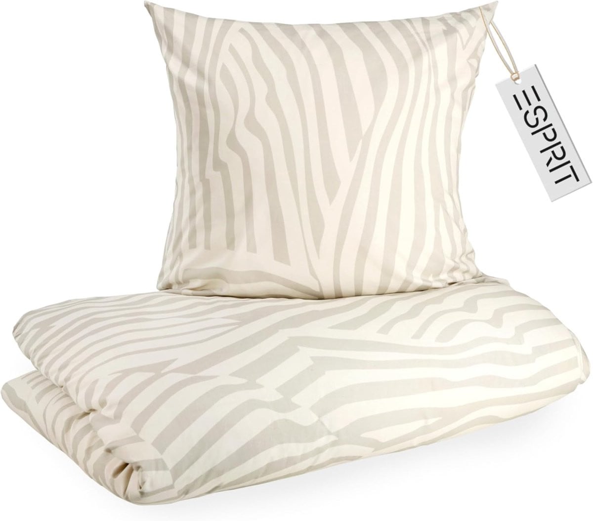 Luxe Katoenen Dekbedovertrek Set met Kussensloop - Beige - 140x200 cm