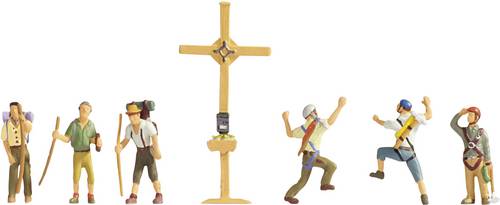 NOCH H0 Bergwanderer mit Gipfelkreuz Bemalt, Stehend