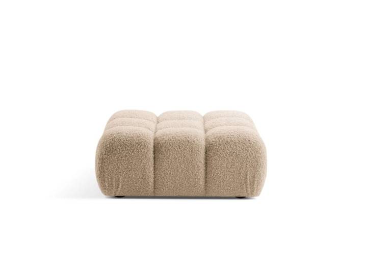 Pouf en bouclé le sable